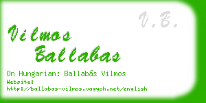 vilmos ballabas business card